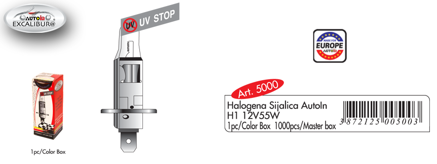 H1 12V 55W Halogena Sijalica 5000
