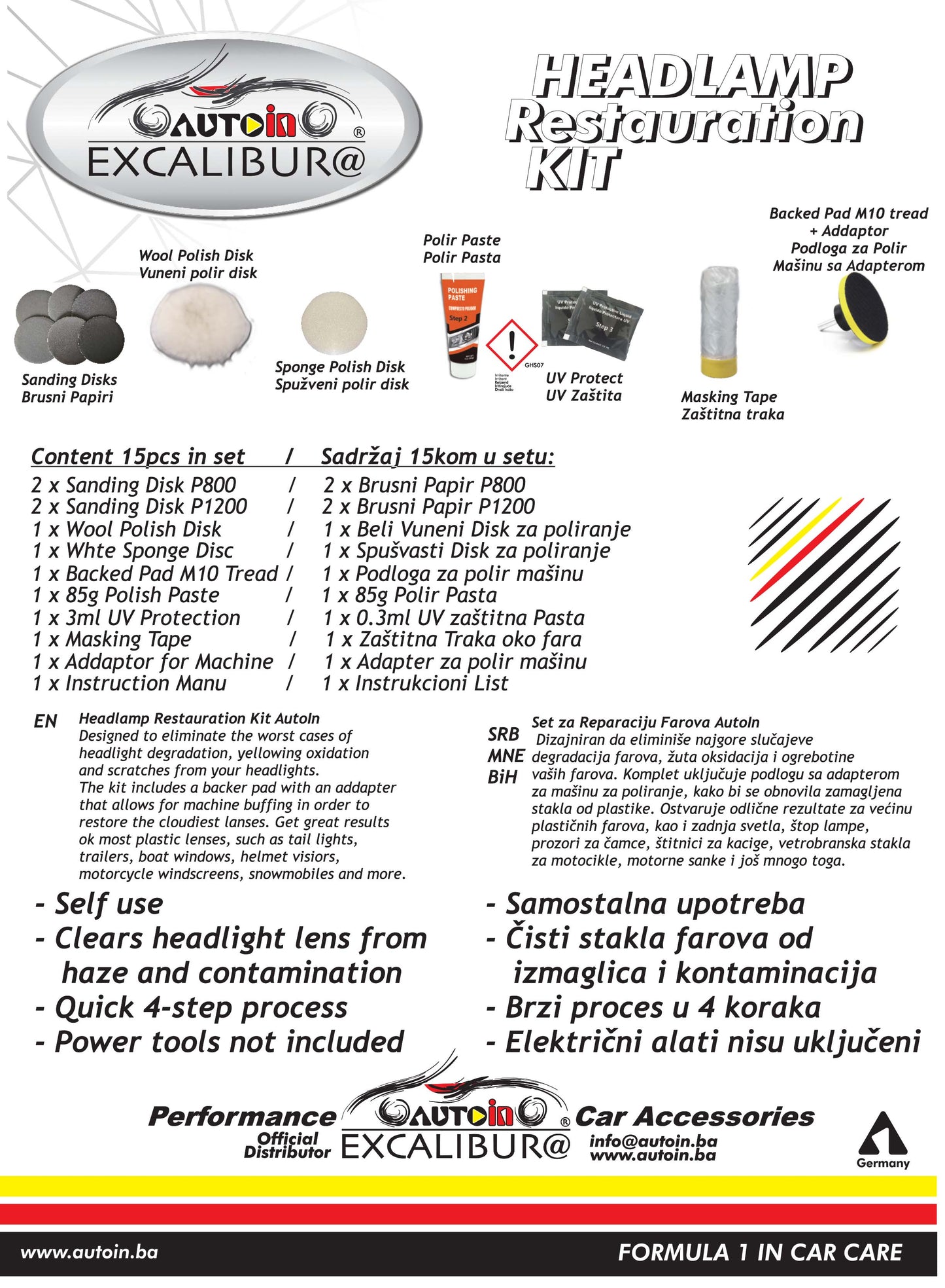 Set za Reparaciju Farova 8049