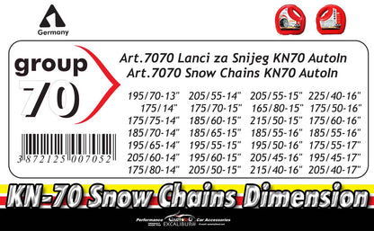 LANCI ZA SNIJEG 70 7070