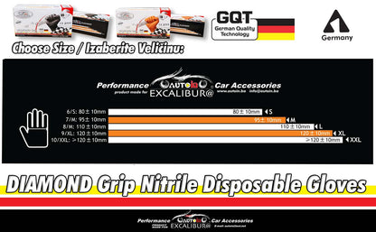 Nitril Rukavice sa Dijamantskom Teksturom 50/1 hrapave