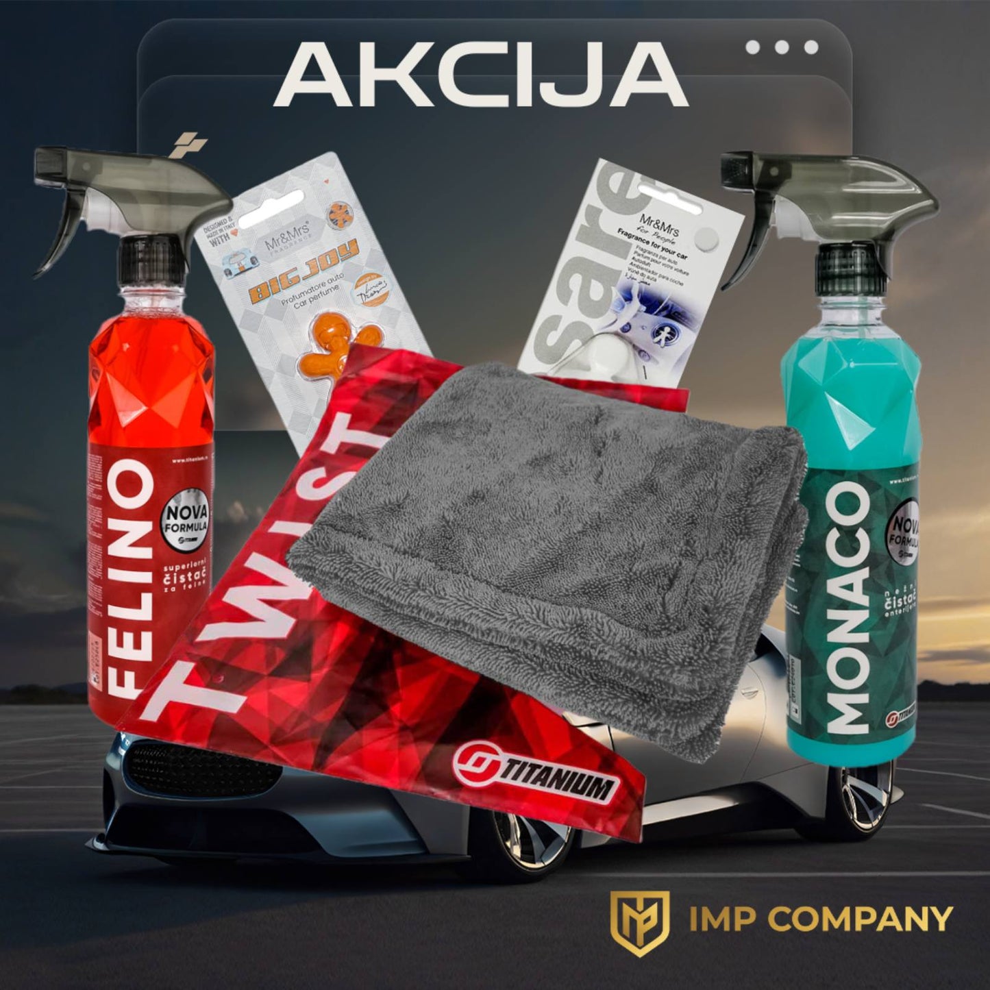 TWIST PESKIR + MONACO + FELINO + 2 KOM MR&MRS FRAGRANCE