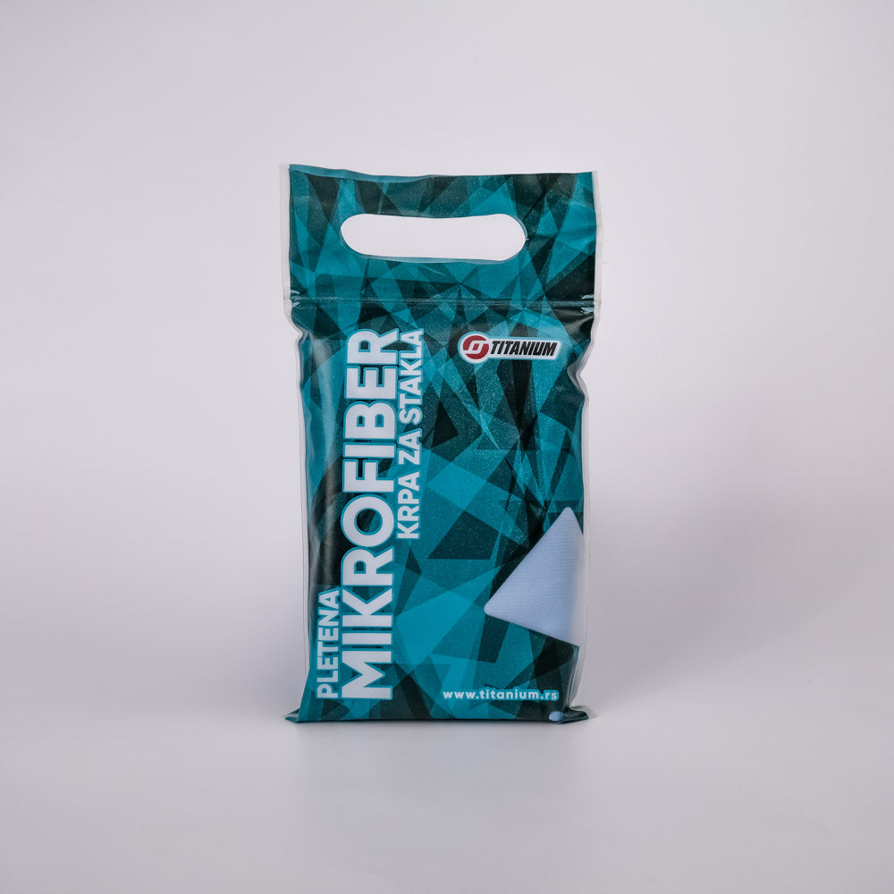 Titanium pletena mikrofiber krpa za stakla