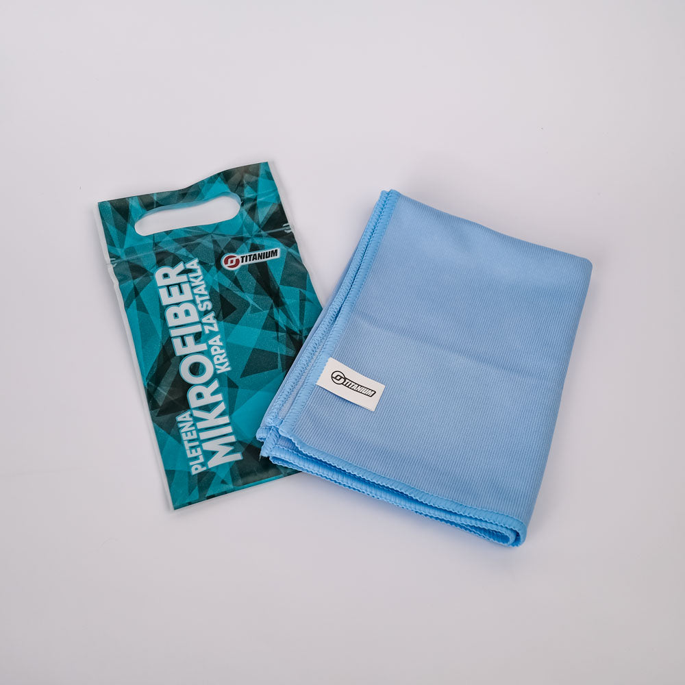 Titanium pletena mikrofiber krpa za stakla